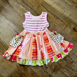 Toddler Girl Sweet Honey Patchwork‎ Dress